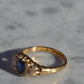 Velvety Edwardian Sapphire Navette Ring