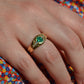 Heavy Glam French Emerald Ring