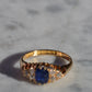 Velvety Edwardian Sapphire Navette Ring