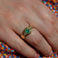 Heavy Glam French Emerald Ring