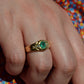 Heavy Glam French Emerald Ring
