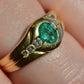 Heavy Glam French Emerald Ring