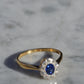 Rich Antique Sapphire Daisy Ring