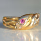 Romantic Victorian Twin Snakes Ring