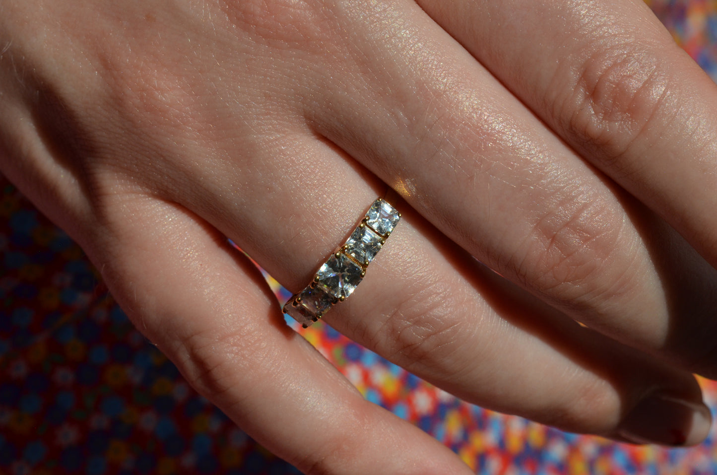 Chic Estate Zircon Five Stone Band