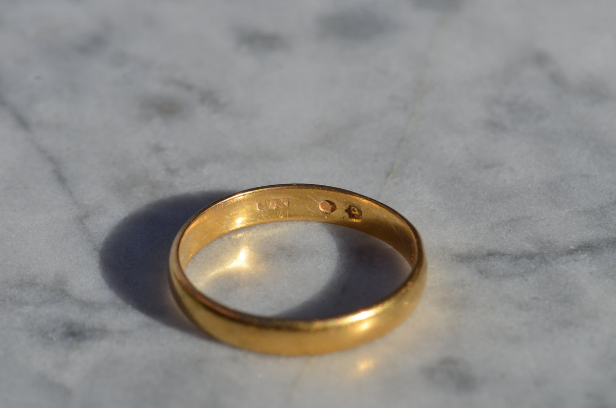 Victorian 22k Band 1890 Size 9