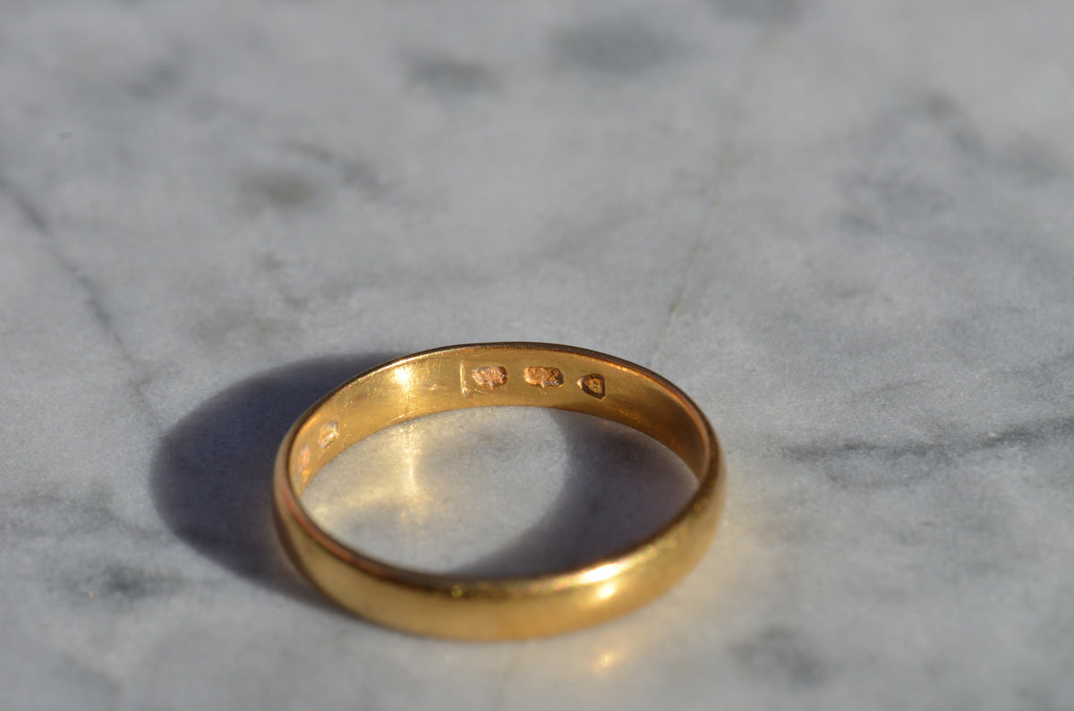 Victorian 22k Band 1890 Size 9