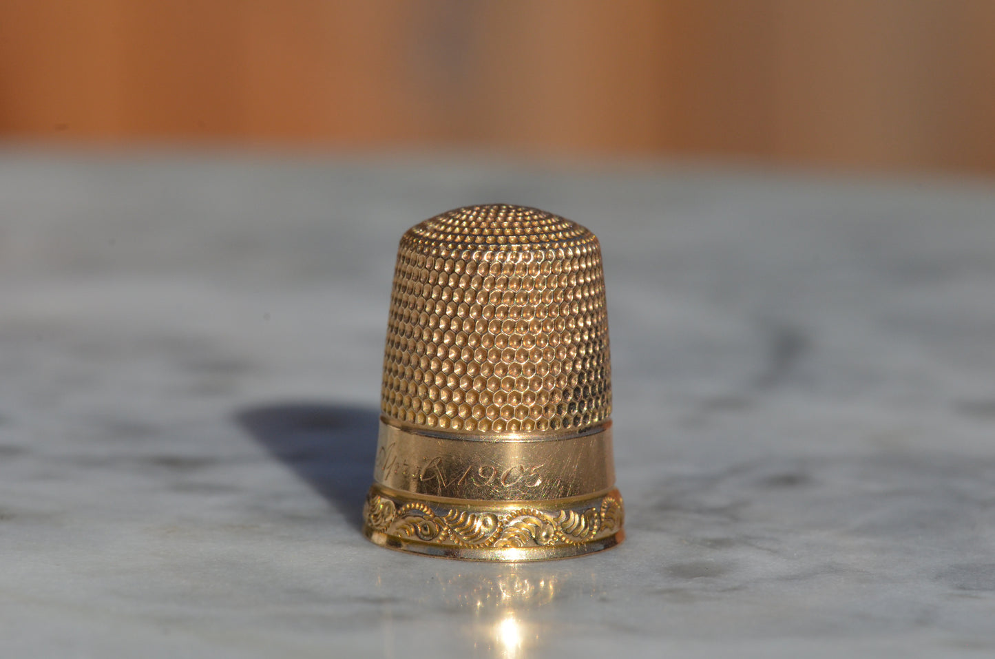 Precious Antique Gold Thimble