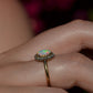 Dazzling Antique French Opal Halo