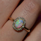 Dazzling Antique French Opal Halo