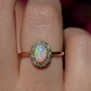 Dazzling Antique French Opal Halo