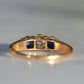 Dazzling Antique Sapphire and Diamond Trilogy Ring