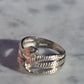 Slim Platinum Double Snake Ring