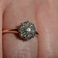 Scintillating Vintage Old Euro Cluster Ring
