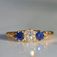 Dazzling Antique Sapphire and Diamond Trilogy Ring