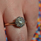 Scintillating Vintage Old Euro Cluster Ring