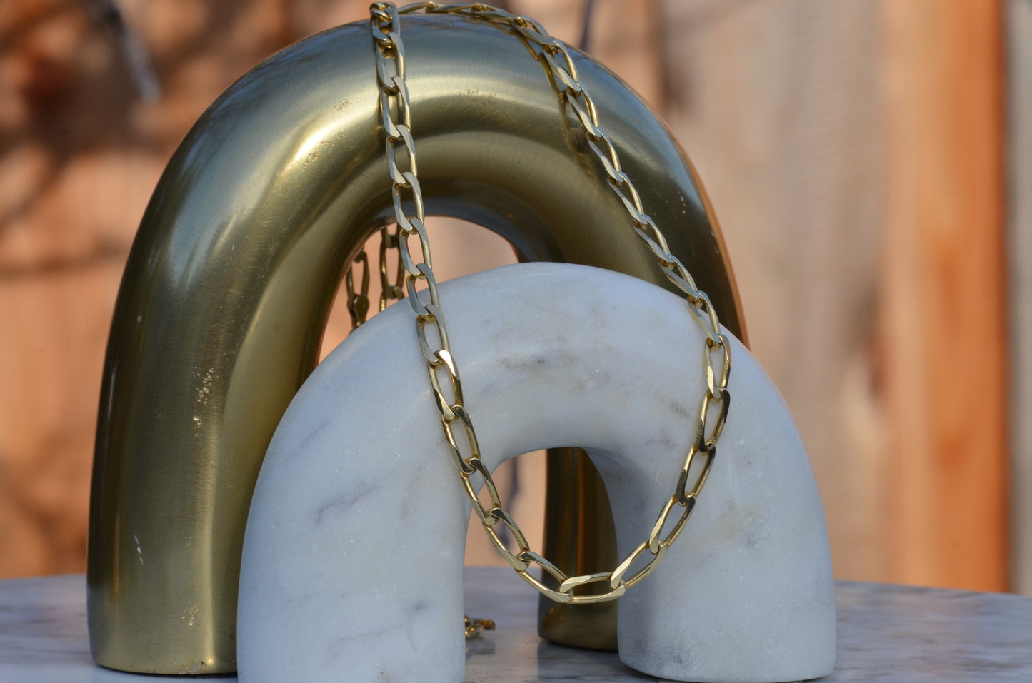 Heavy Vintage Open Curb Necklace