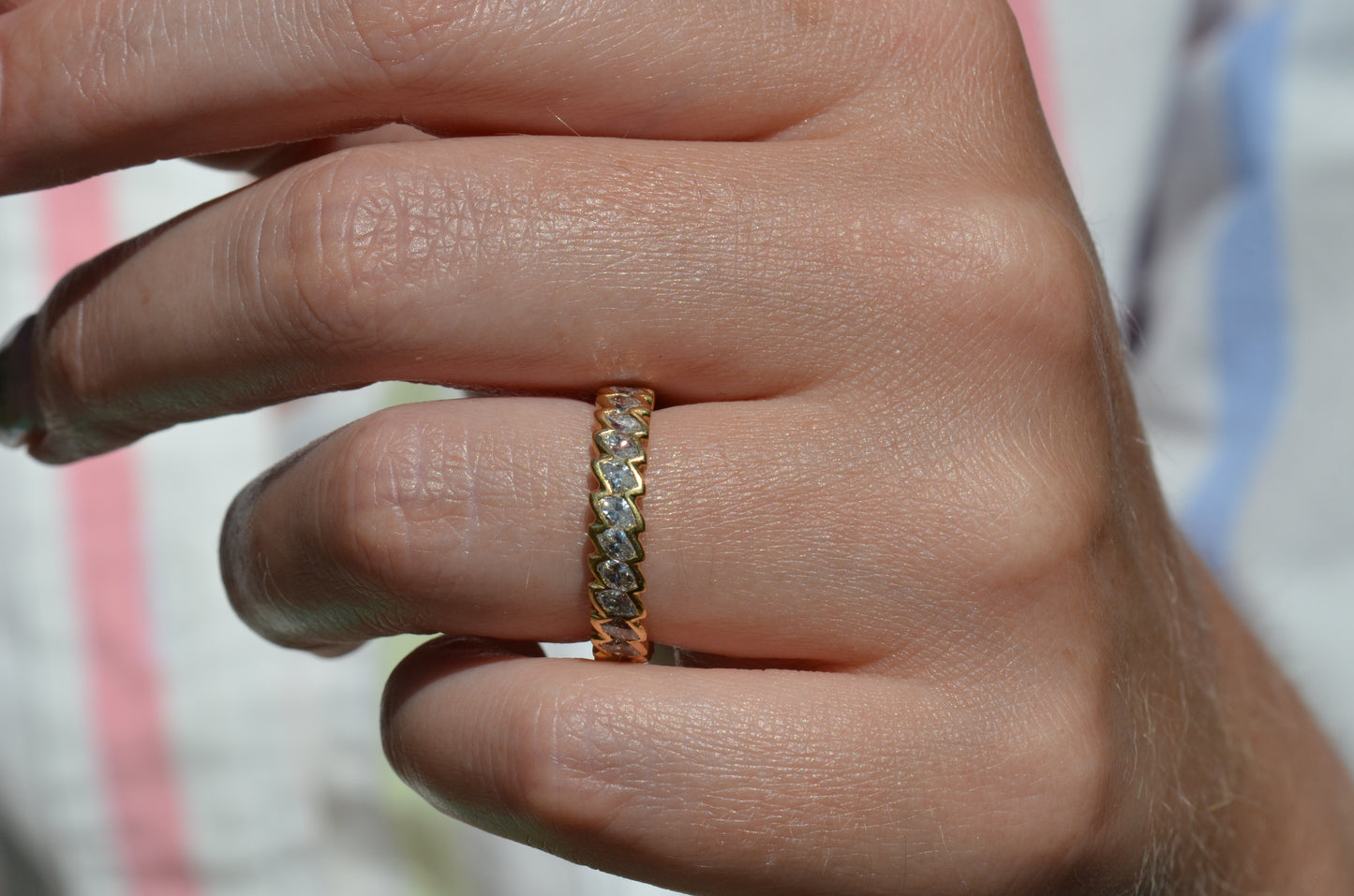 Sensational Diagonal Marquise Eternity Band