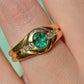 Heavy Glam French Emerald Ring