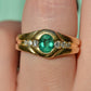 Heavy Glam French Emerald Ring