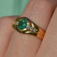 Heavy Glam French Emerald Ring