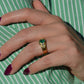 Heavy Glam French Emerald Ring