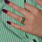 Heavy Glam French Emerald Ring