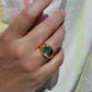 Bold Emerald Solitaire Ring