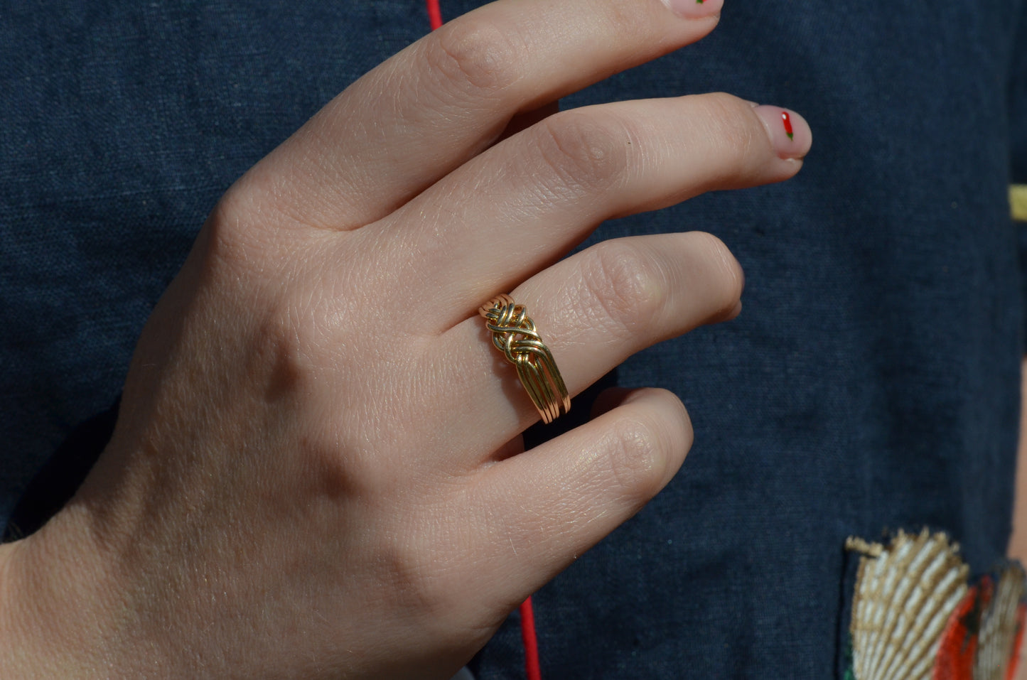 Playful Vintage Puzzle Ring