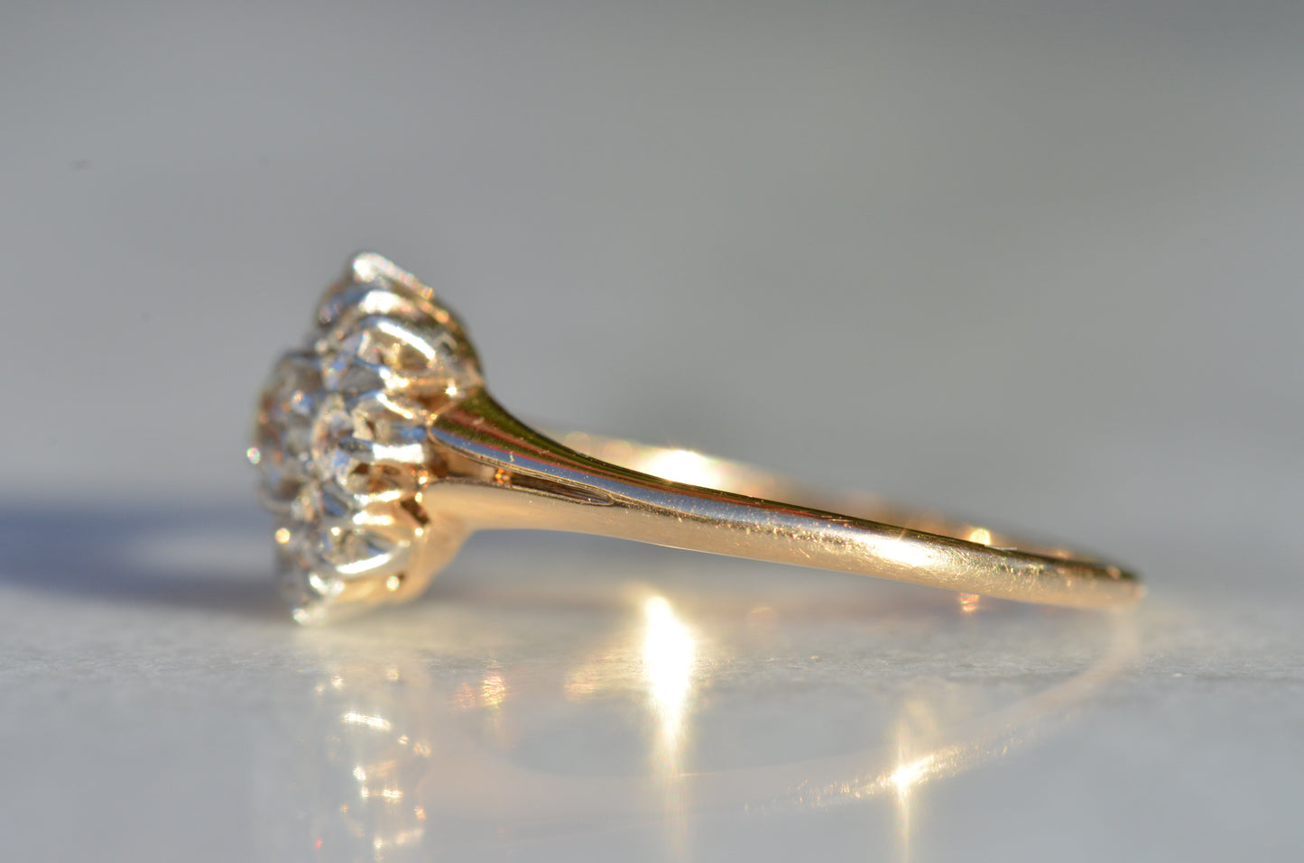 Scintillating Vintage Old Euro Cluster Ring