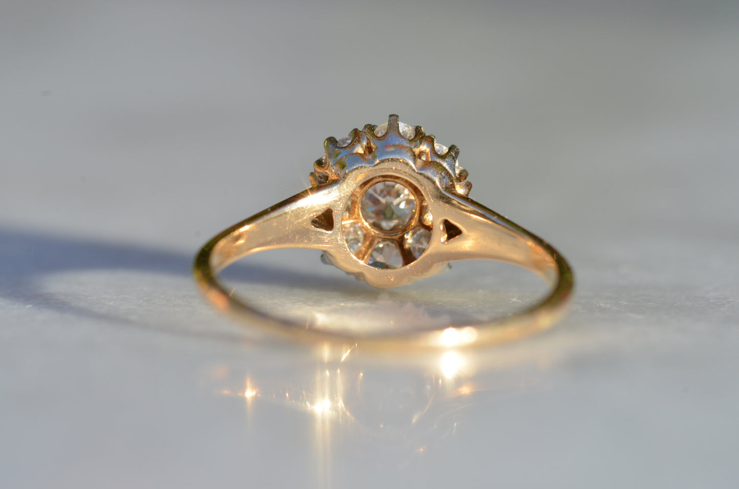 Scintillating Vintage Old Euro Cluster Ring
