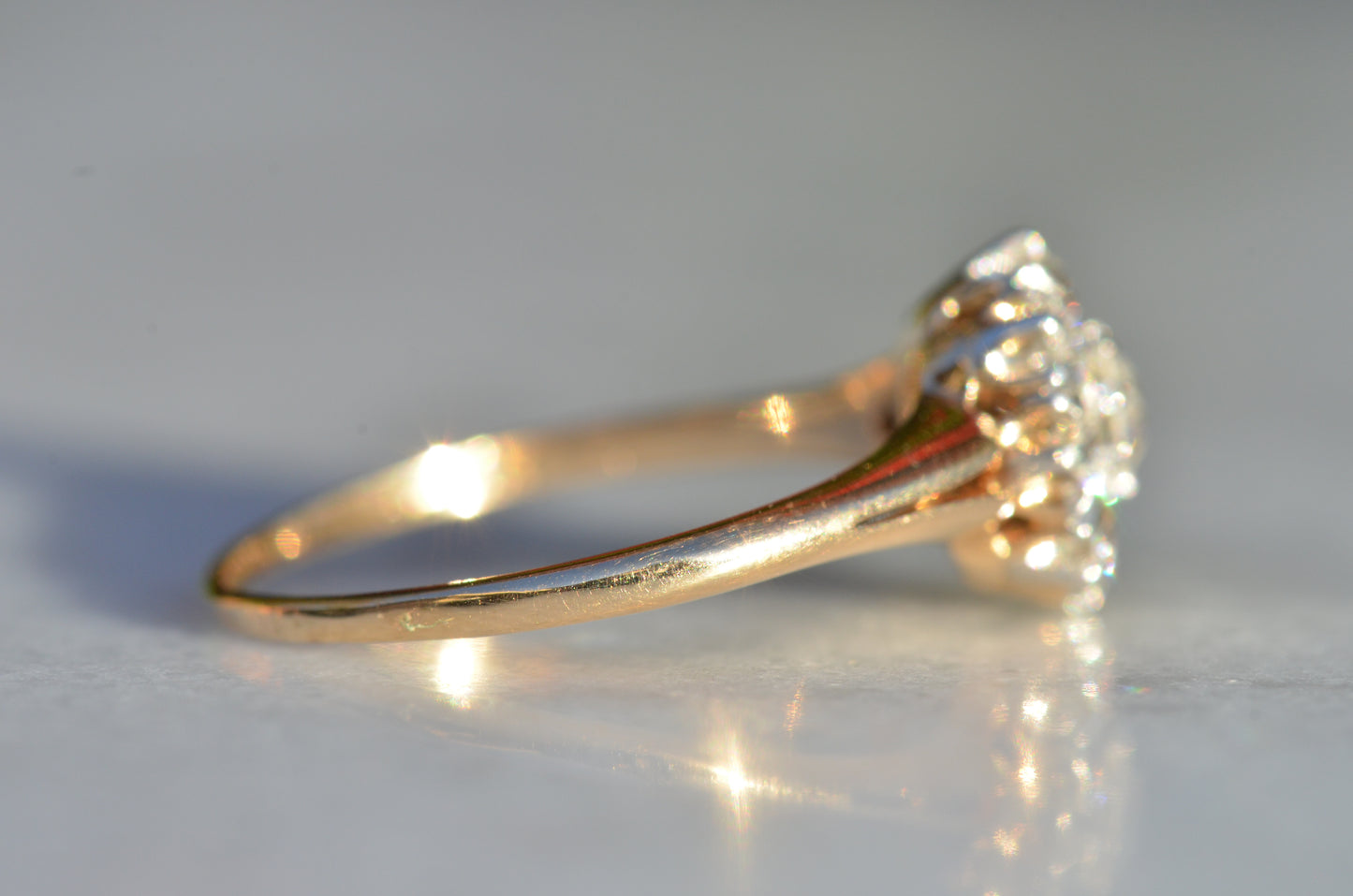 Scintillating Vintage Old Euro Cluster Ring