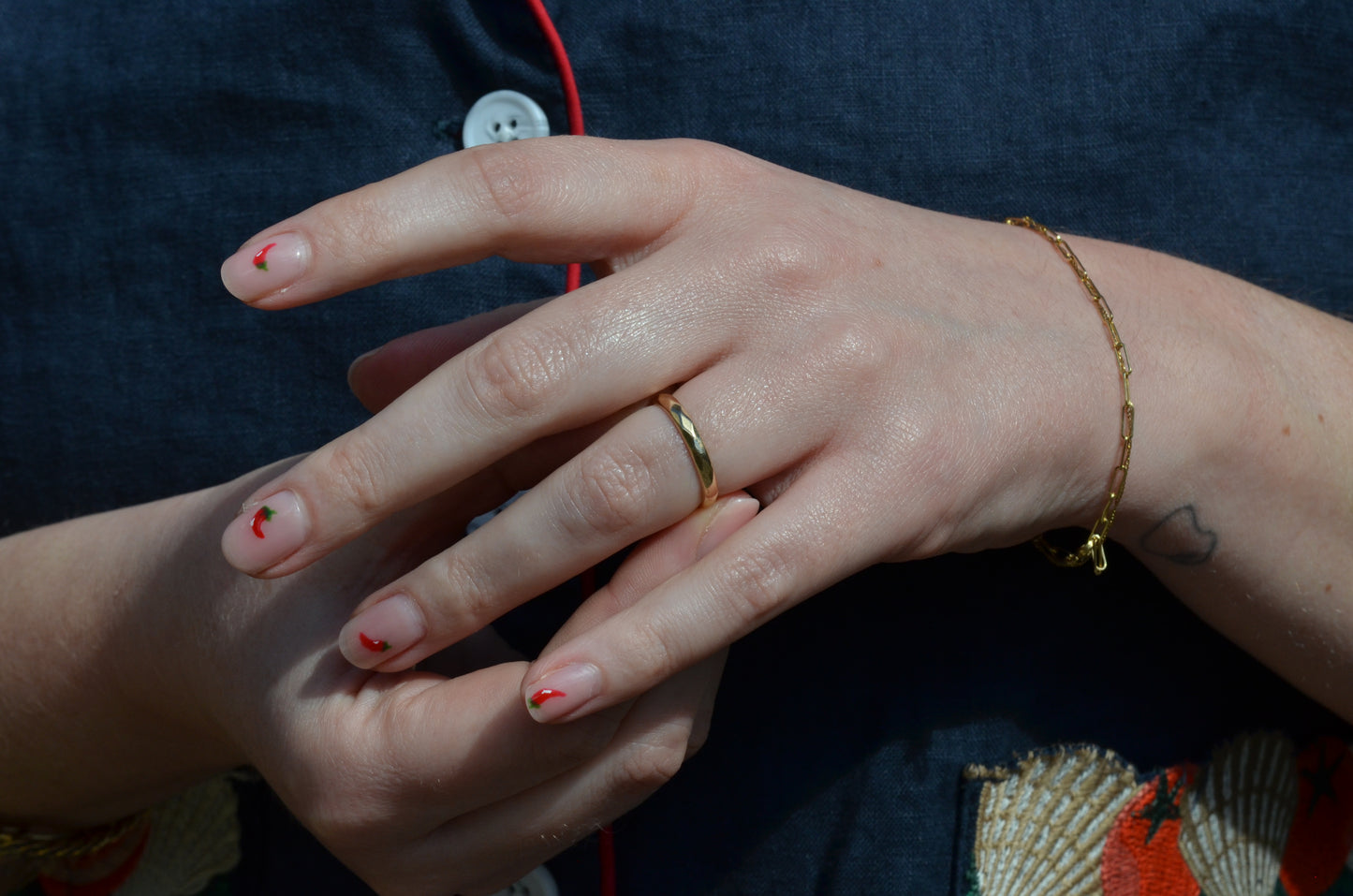 Vintage Faceted Gold Band