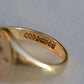 Heavy Midcentury Crest Signet Ring