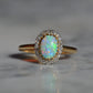 Dazzling Antique French Opal Halo