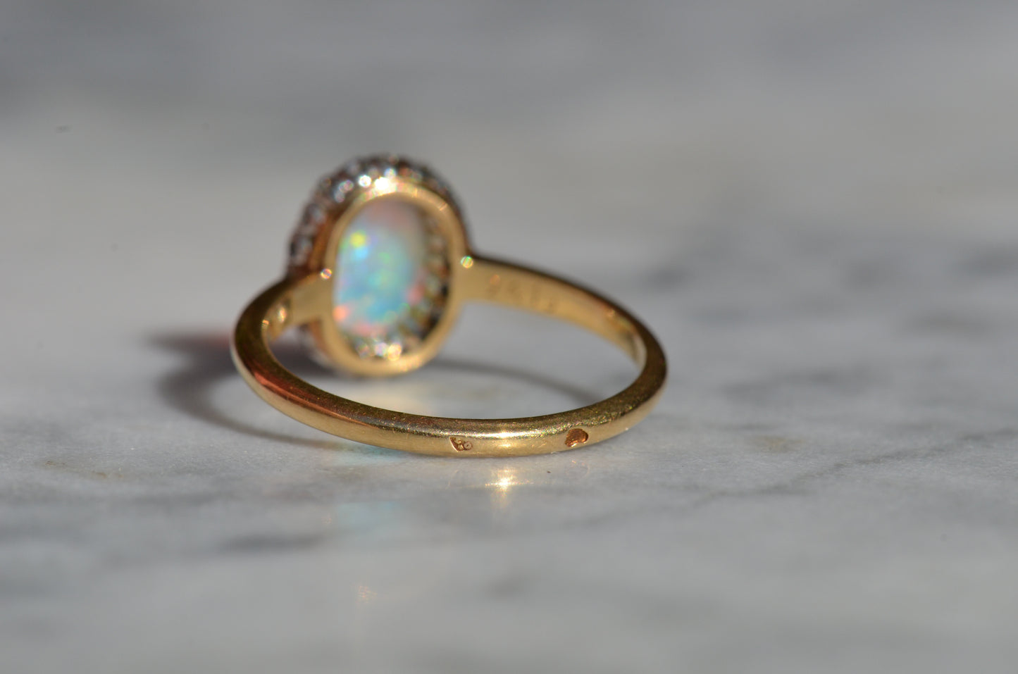 Dazzling Antique French Opal Halo