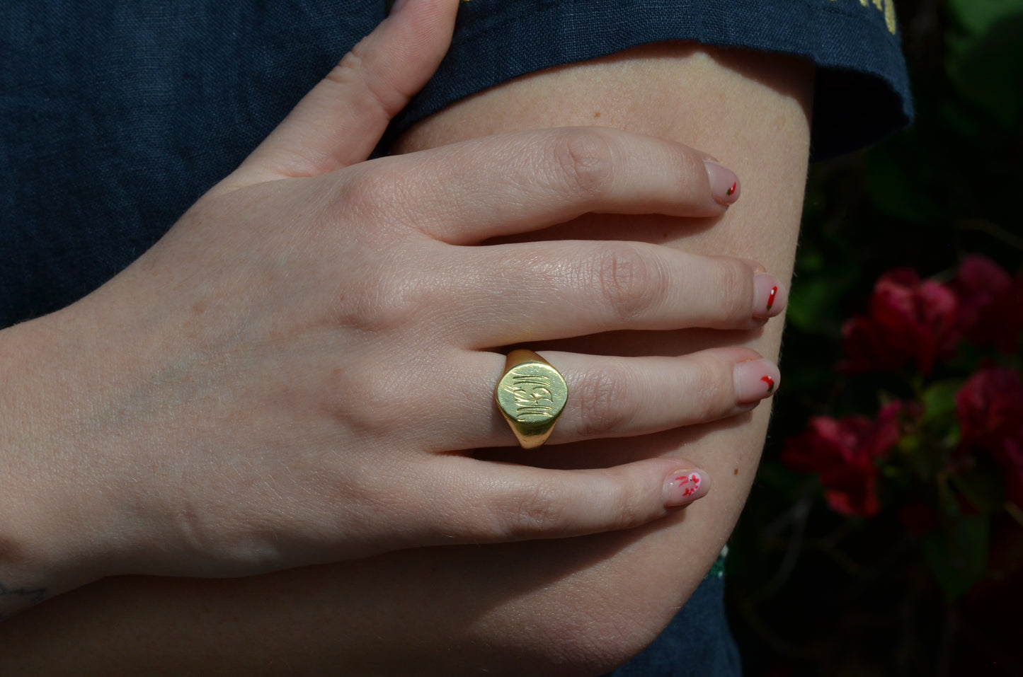 Heavy Midcentury Signet Ring MFM