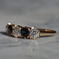 Dazzling Sapphire and Diamond Five Stone Band