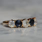 Dazzling Sapphire and Diamond Five Stone Band