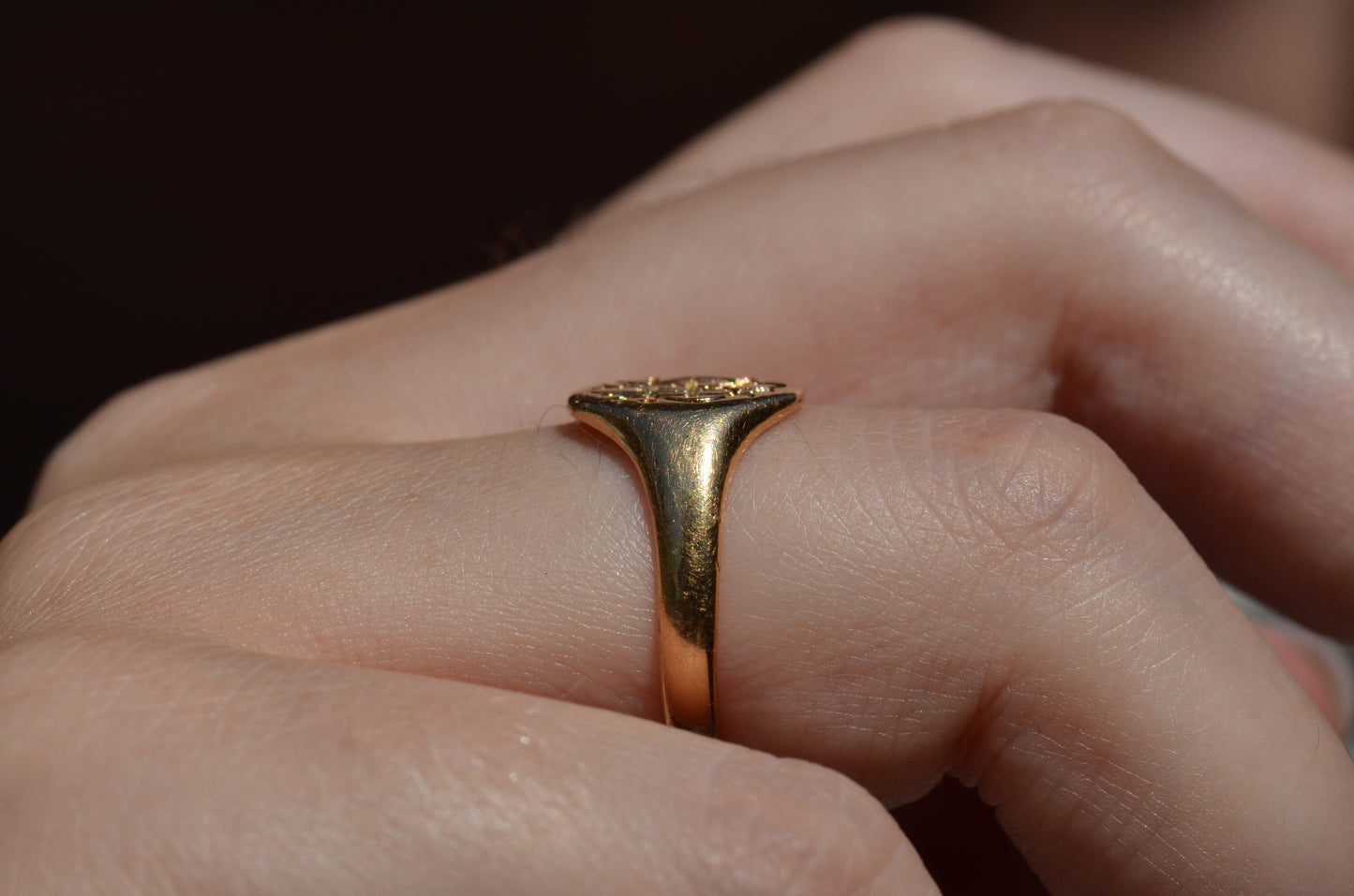 Fancy Antique Monogram Signet MRH