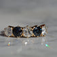 Dazzling Sapphire and Diamond Five Stone Band