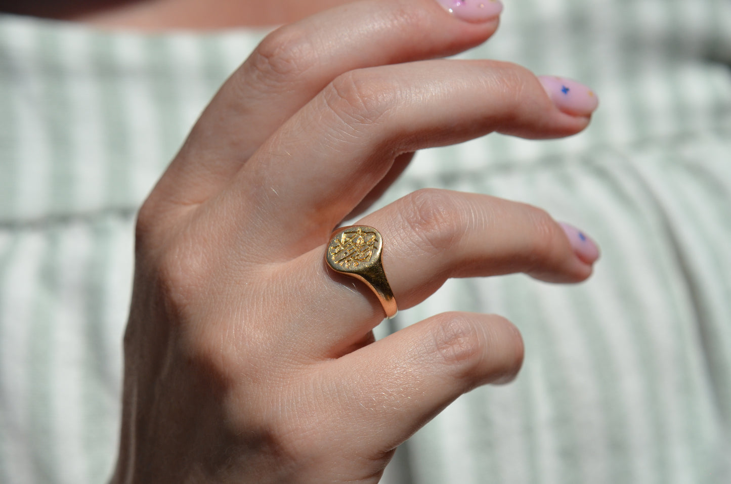 Fancy Antique Monogram Signet MRH