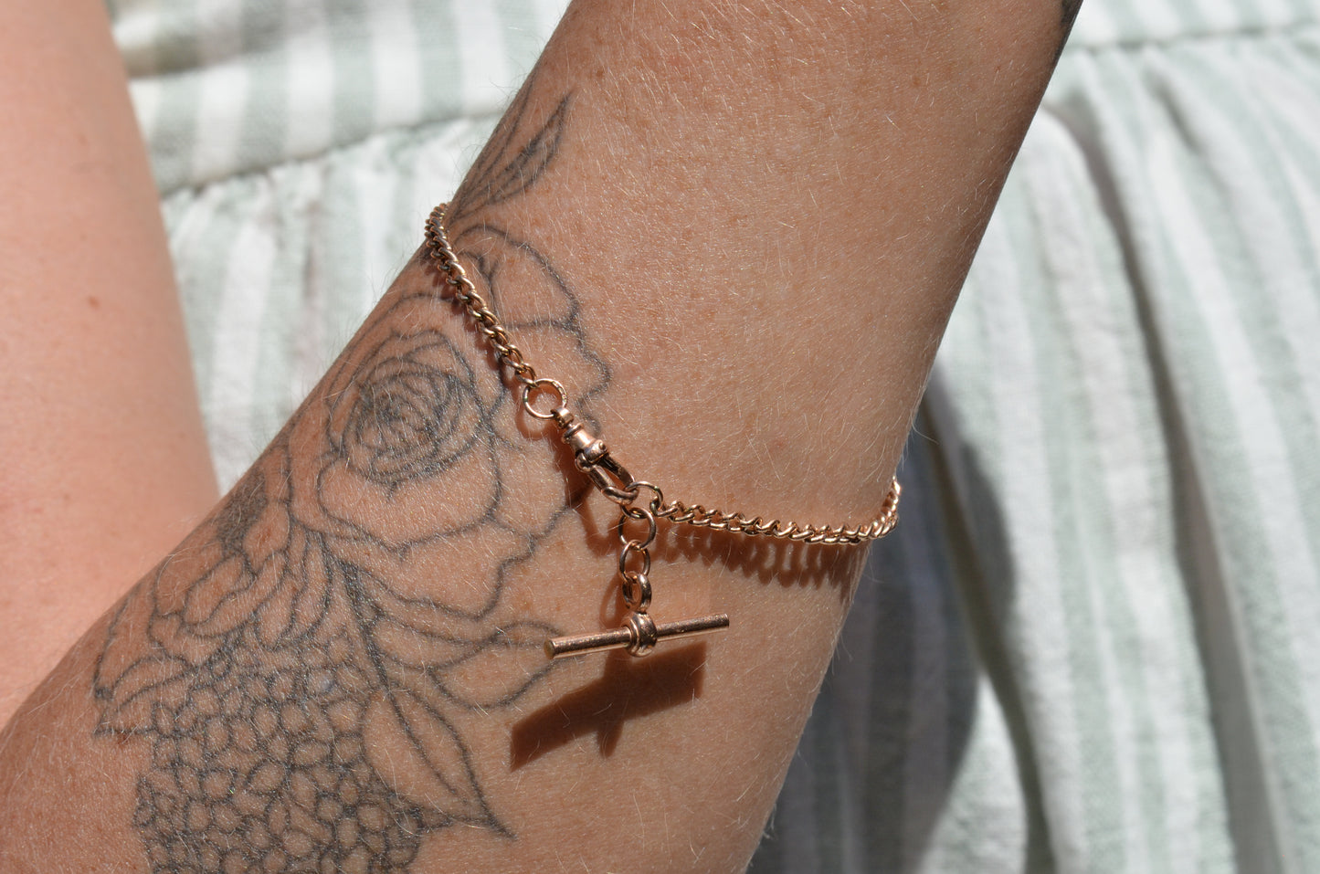 Antique-Inspired Watch Chain Bracelet