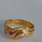 Romantic Victorian Twin Snakes Ring