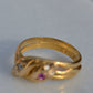 Romantic Victorian Twin Snakes Ring