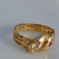 Romantic Victorian Twin Snakes Ring