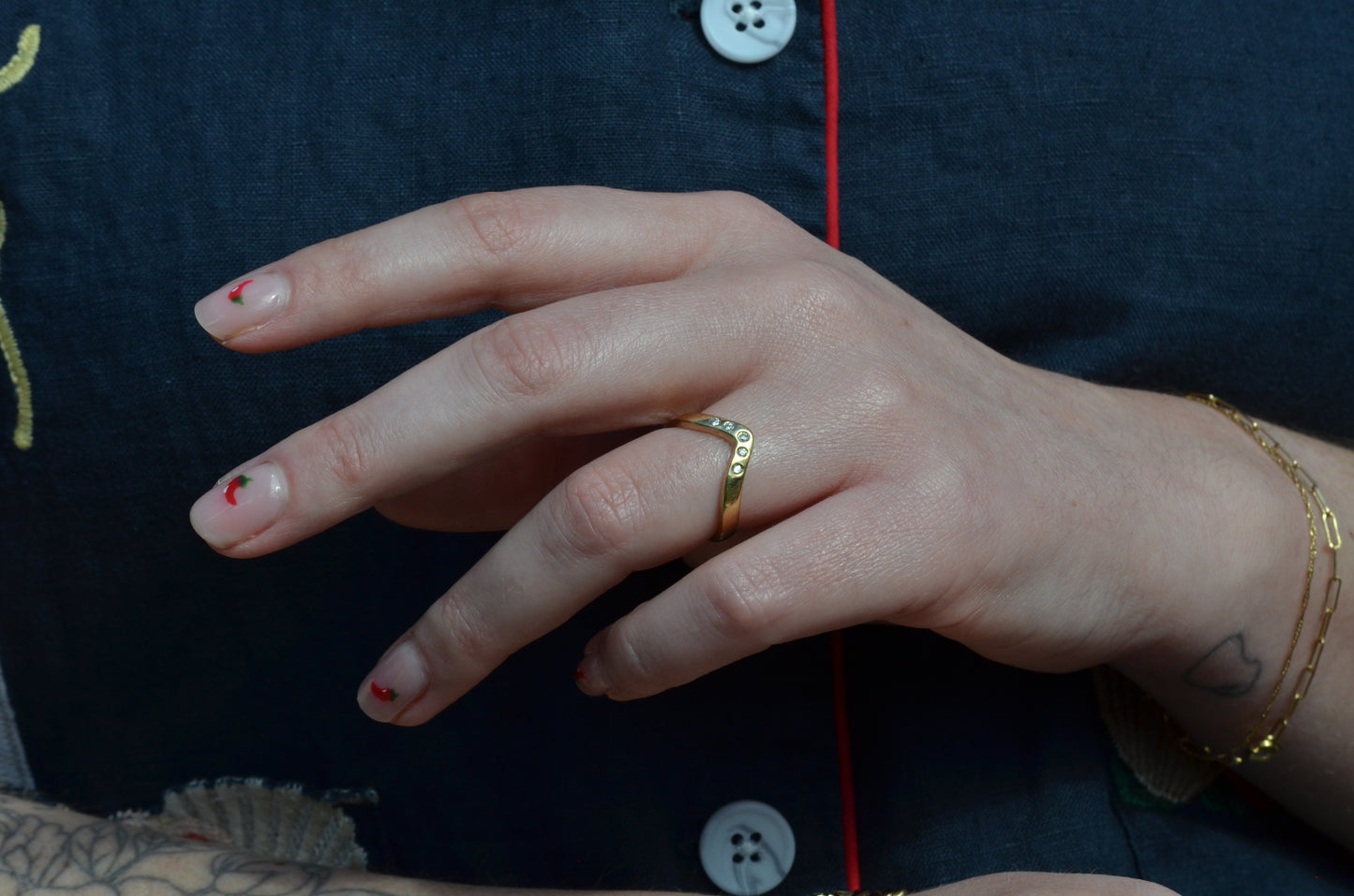 Estate Dipped Diamond Band