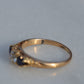 Dazzling Antique Sapphire and Diamond Trilogy Ring