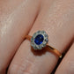 Rich Antique Sapphire Daisy Ring