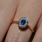 Rich Antique Sapphire Daisy Ring